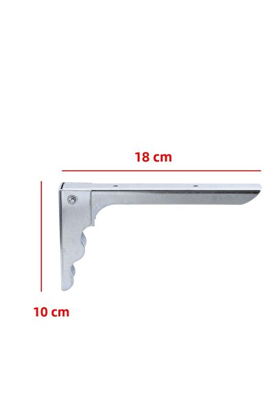 Badem10 Masa de balcon din metal 18 x 10 cm - Montata pe perete, picior pliabil sub raft (2 buc.)