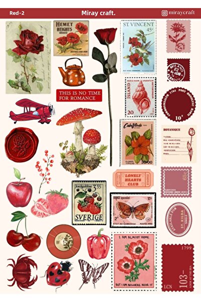 MirayDesign 1 autocolant tematic de culoare roșie (12x17 cm) pentru Bullet Jo...