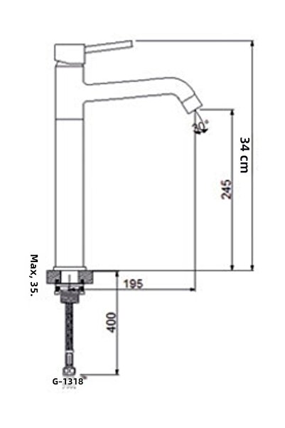 Newarc Minline Bowl Type Sink Faucet