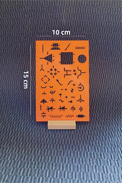 Karmelom Studio Riglă pentru șabloane cu simboluri de electricitate și electr...