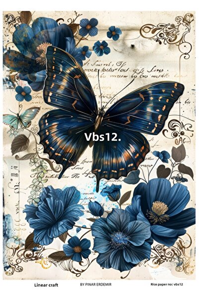 LİNEART Brass Decopage Paper No:Vbs12- 30X42Cm