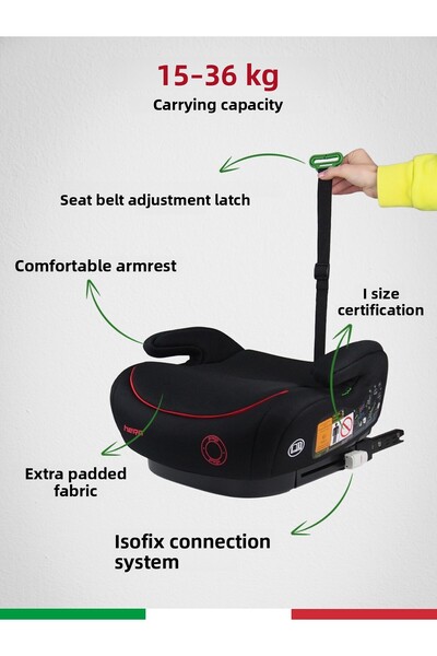Prego Hera 15-36 kg Isofix Car Seat Booster Can Be Used with Seat Belt