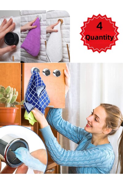 Milat Store 4 τεμάχια πρακτικής βάσης για πετσέτες, κρεμάστρα για πετσέτες - ...