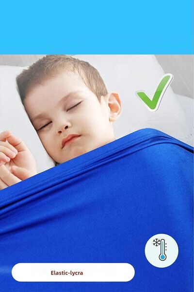 Bundeba Sensory Lycra Blue Single Sheet Elastic Duvet Cover Bedspread