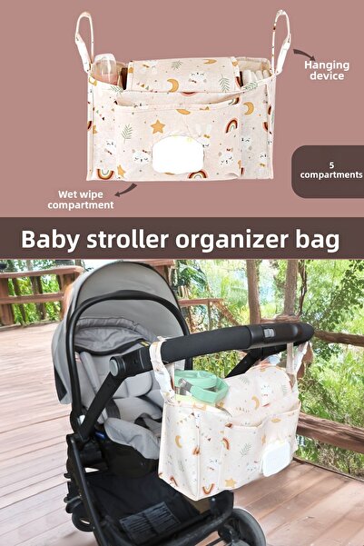 Meleni Baby حقيبة تنظيم عربة الأطفال للعناية بالطفل - منظم عربة الأطفال - حقي...