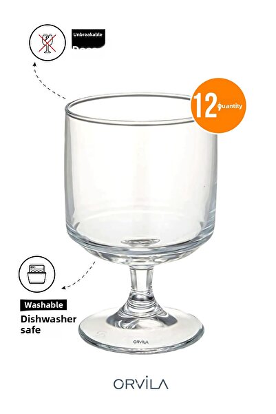 Orvila Plastic Magnolia Dessert Presentation Cup| 12-Piece Mica Magnolia Ice Cream Pudding Bowl (NOT GLASS)