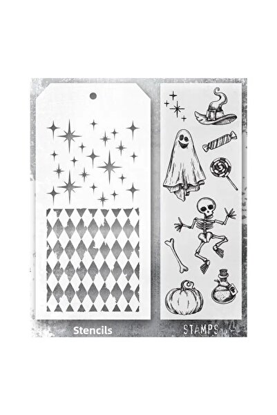 Onwize Scrapbook Decorative Stencil-Silicone Stamp Set