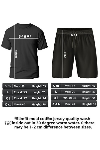 uyguntarz Σετ σορτς μπλουζάκι με στάμπα Unisex New York Design