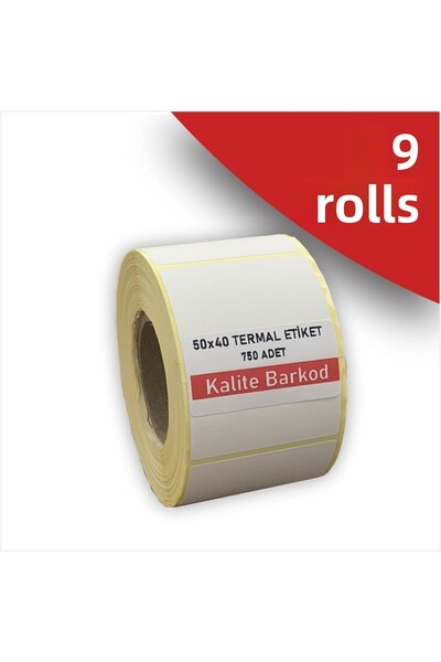 Kalite Barkod ملصق حراري 50x40| 6 لفات من ملصقات الباركود