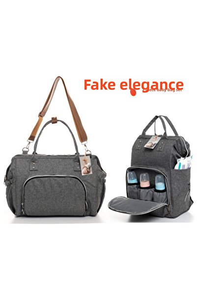 Sahra مجموعة أنيقة مقاومة للبقع ومقاومة للماء ومقصورة حرارية للعناية بالأم والطفل مكونة من قطعتين للكتف وحقيبة الظهر