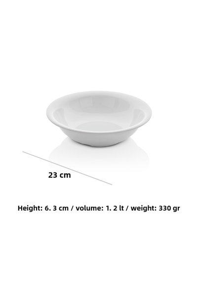 Alezy 636 Göreme Melamine Thermostar International Bowl 23 cm White