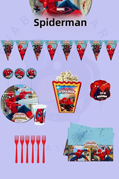 Evabrite Spider-man Spider-Man Set de 32 de persoane pentru petrecerea de aniversare