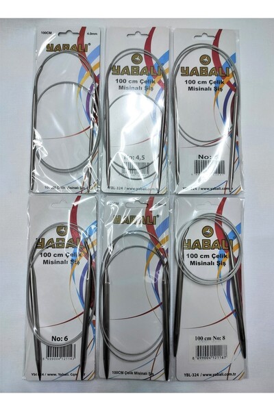 ATMACA TUHAFİYE Set de frigarui din plasa de titan Yabalı 100 cm - 6 piese - 4-4,5-5-6-7-8 numere