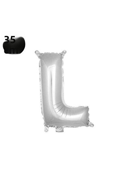 Parti Dükkanım L - بالون فويل على شكل حرف فضي (35 سم)
