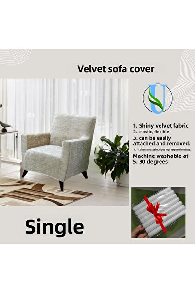 Uy Style Tekstil Husa de scaun unică din catifea - Husa de fotoliu cu elastic