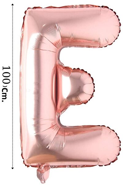ELGALA بالون فويل حرف E بالون هيليوم 100 سم لون وردي