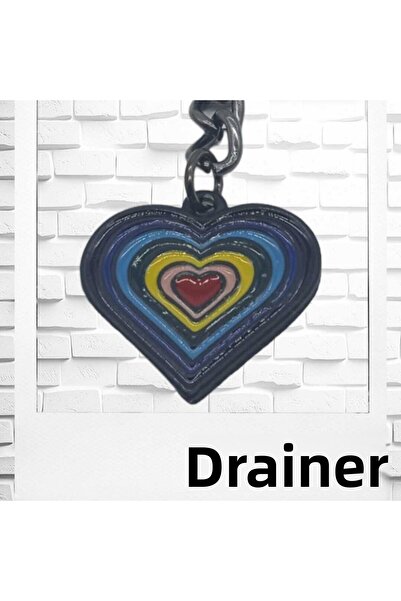 Trenderrs Rainbow Heart Model Metal Keychain and Bag Ornament