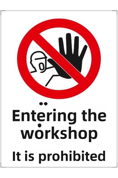 Emek İkaz Levhaları ممنوع الدخول إلى ورشة العمل، علامة تحذير/تحذير