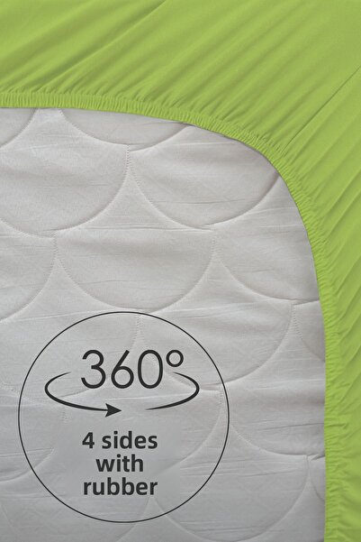 GAMA HOME 100% Cotton Fitted Sheet - 100X200 cm - 30 cm Edge Height - Organic and Comfortable