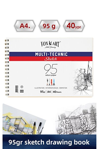 Vox Art 95 gr Caiet de desen Multitehnic Sketch - A4