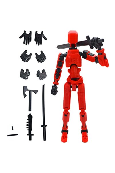 Choice Red Titan 13 Action Figures T13 Figure 3D Printed Multi-Jointed Movable Lucky 13 Action Figure Nova