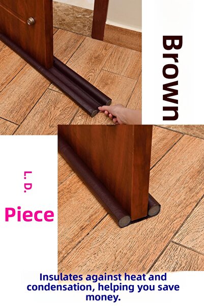 minufco 5 броя кафява двустранна термоизолационна гъба за под врата против вя...