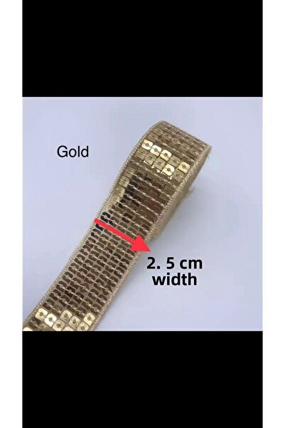 karantuhafiye Sequin Ribbon Ribbon Sequin Ribbon Mortar 2 Meters