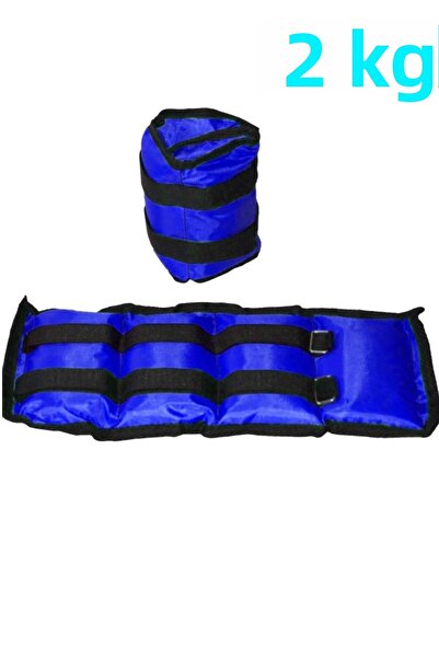 Jet 2 Kg Greutate mâna picior 2kg X 2 buc Greutate încheietura mâinii Saci de nisip dublu Velcro Albastru