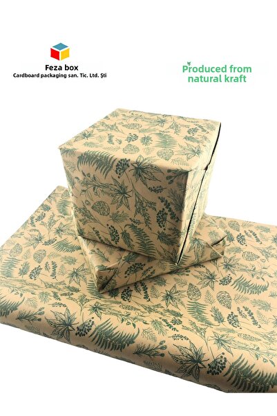 Feza Kutu Package Paper Kraft Paper Wrapping Paper Gift Paper New Year's Dowry Packaging Paper 70x100 (10 PCS)