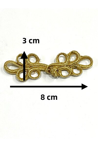 karantuhafiye Χρυσός Πλεκτός Κόμπος Μικρού Μεγέθους - Ιαπωνικός & Κινέζικος Κόμπος