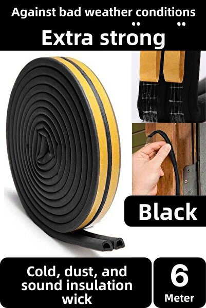 Svein 6 Meters Black PVC Chop Door - Cold-Proof And Leak-Proof Isolation Wick...