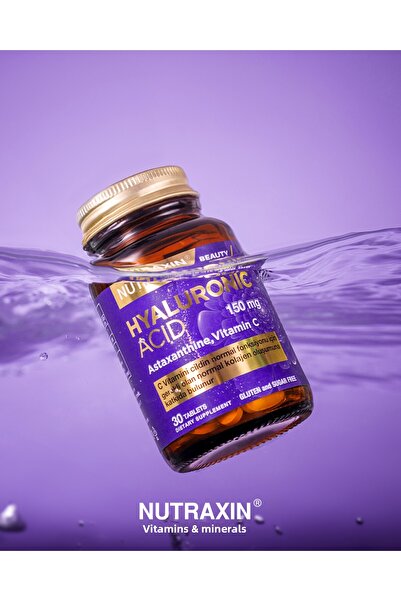 Nutraxin Astaxanthin - Vitamin C 30 Tablets + 100ml Gel Gift - Hyaluronic Acid