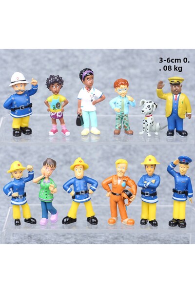 Choice1 12 قطعة بدون صندوق 12 قطعة/المجموعة رجل الإطفاء سام كرتون أنمي مكافحة...