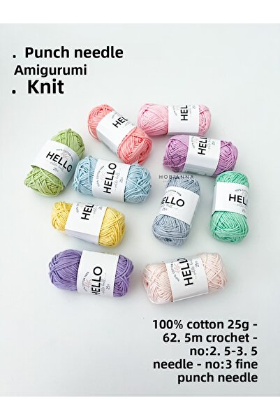 Hobianna Σετ νήματος Hello Punch & Amigurimi 10 τεμαχίων