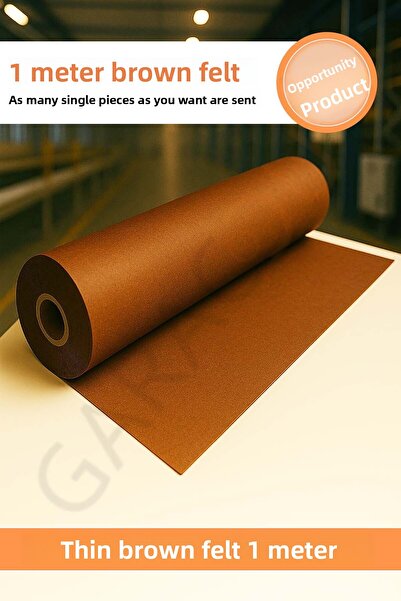 garaccu Țesătură subțire din pâslă 1 mm maro - 1 metru (100 cm x 100 cm)