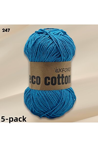 Oxford İplik 5 عبوات من القطن البيئي - 100 جرام 200 متر خيط حياكة من القطن ال...