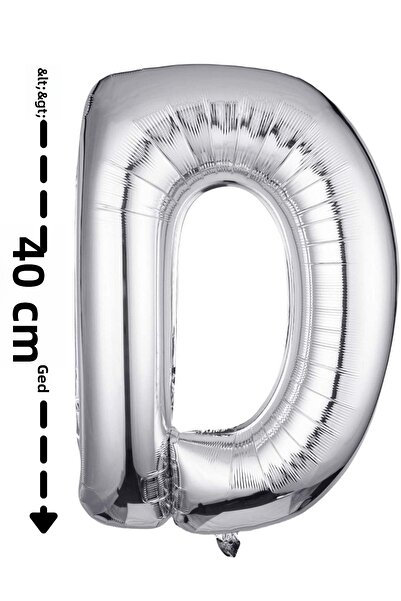 ELGALA Foil Balloon Letter D Helium Balloon 40 Cm Silver Color