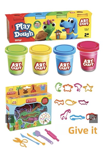 SAZE ديدي هدية، عجينة لعب آرت كرافت 4 قطع 224 جرام، مجموعة قوالب فنية ممتعة م...