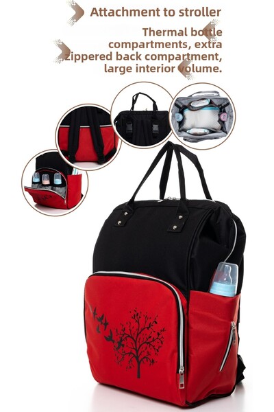 Sahra Stain Resistant Waterproof Mother Baby Care Backpack with Thermal Compartment