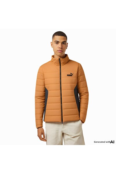 Puma Ανδρικό παλτό εξωτερικού χώρου Essentials+ με επένδυση σε καφέ χρώμα