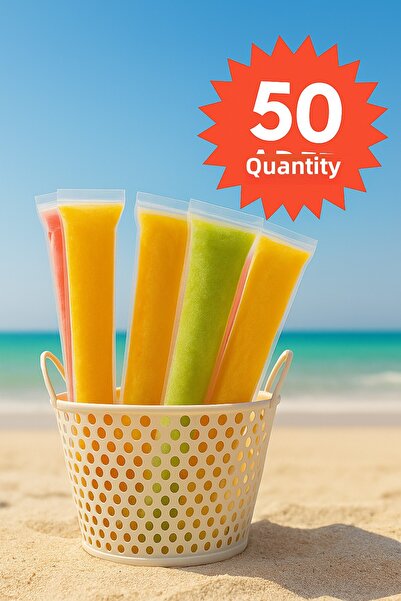 Dekals 50 قطعة من أكياس بوزيلا، أكياس الآيس كريم محلية الصنع، أكياس عصير الفواكه