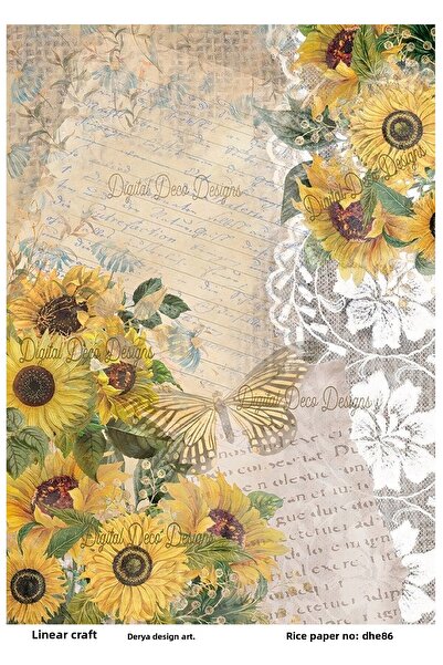 LİNEART Lineart Brass Decopage Paper No:Dhe86