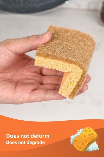 grimorlife 5 Fiber Sponges + 10 Rolls of Cleaning Cloth |   Practical Kitchen Cleaning Set