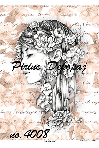 LİNEART ورق ديكوباج نحاسي Lineart 29X42 رقم: L4008