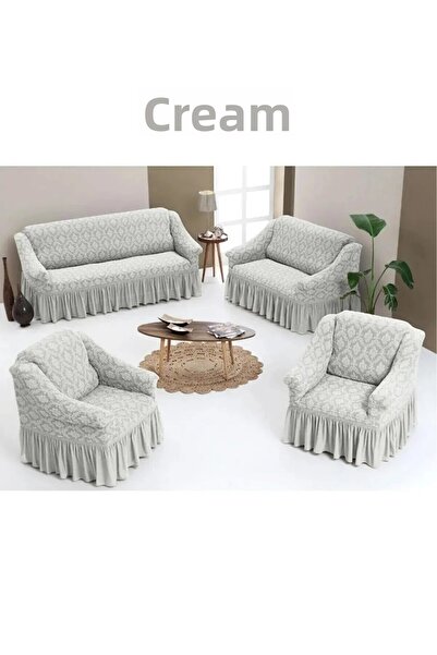 kanway Set Jacquard 3+2+1+1 - Canapea, canapea și husă de canapea cu elastic și flexibil lavabil