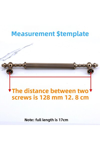 Badem10 Fate Bronze Metal Handle 128 Mm- 12.8 cm Furniture Kitchen Drawer Cabinet Cabinet Handles Handle Handle