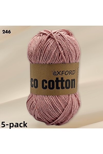 Oxford İplik 5 عبوات من القطن البيئي - 100 جرام 200 متر خيط حياكة من القطن ال...