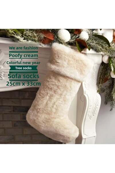 bizizmoda زخرفة شجرة عيد الميلاد جوارب مدفأة السنة الجديدة