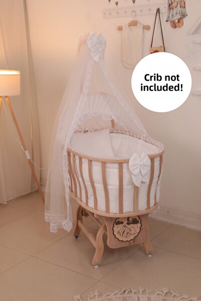 BebeK on For Baby Sleeping Set for Basket Crib (Cream French) - Crib Not Included