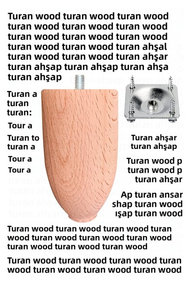 turanahşap Picior canapea - Picior măsuță de cafea - Picior din lemn - Lungim...